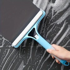 3-in-1 Silicone Shower Squeegee with Spray Nozzle for Glass Mirror Cleaning Tool