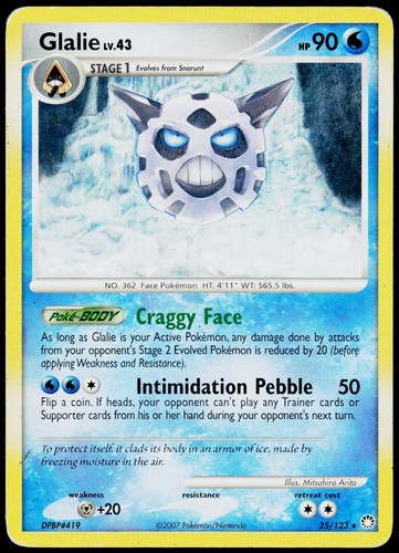 Glalie 25/123 Mysterious Treasures MP