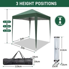 6.5'x 6.5' Pop Up Canopy Tent Wedding Party Tent Adjustable Height Gazebo