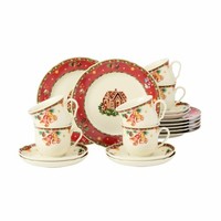 Seltmann Weiden Marieluise Kaffeeservice 18-Tlg. Geschirr Weihnachtsnostalgie