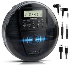 Portable CD Player with Bluetooth and Speaker, 10H Playtime Rechargeable Persona