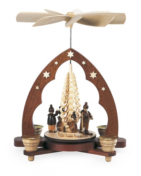 Pyramide Winterkinder Spanbaum 1-StöCkig, Natur, 22X15X28Cm-image