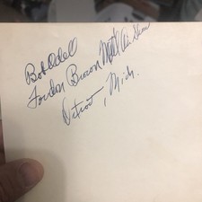 Bob O’Dell And Charles Abel Autographs  Glider Pilots Lansing Michigan Aviation
