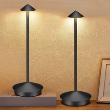 Portable Led Cordless Lamp Table Light 2 Pack, Rechargeable 6000mAh Battery O...