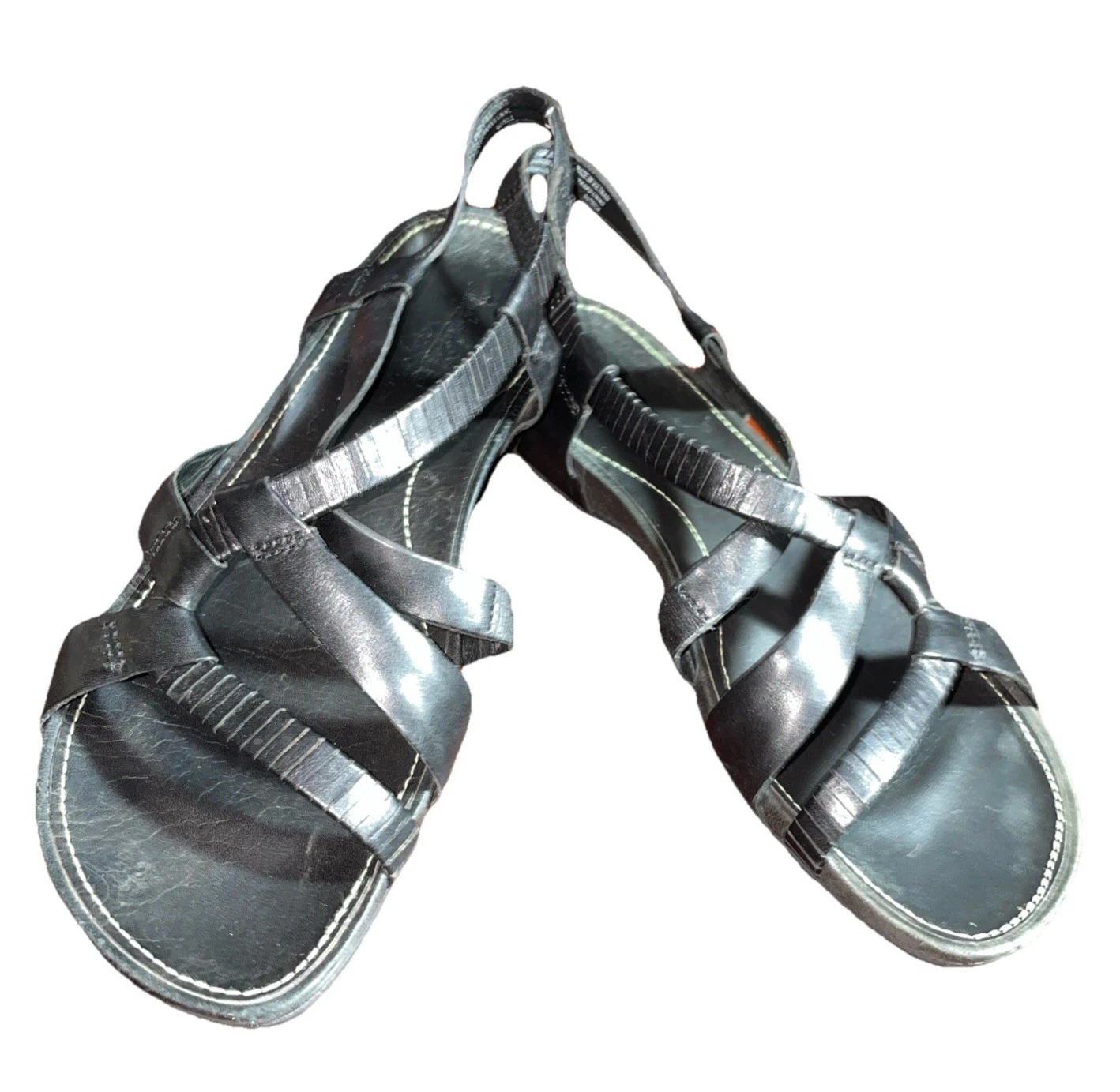 Timberland sandali da donna in pelle con cinturino in pelle nera misura 9 5