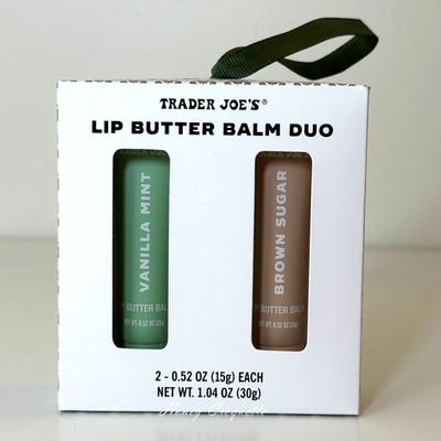 Trader Joe s Lip Butter Balm Duo Vanilla Mint & Brown Sugar Gift Set