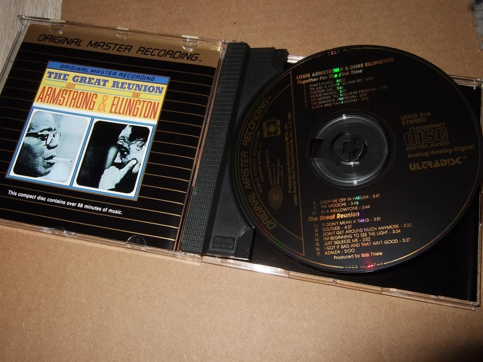 LOUIS ARMSTRONG&DUKE ELLINGTON : TOGETHER 24KT GOLD CD 1988 MFSL ULTRADISC UDCD - Bild 3 von 3