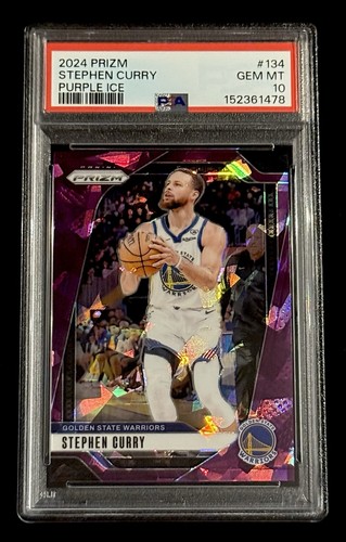 Stephen Curry 2024-25 Panini Prizm #134 Purple Ice Prizm #’d/149 PSA 10 GEM MINT