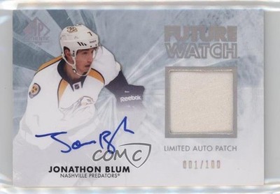 2011 SP Authentic Limited 1/100 Jonathon Blum #236 RPA Rookie Patch Auto RC 3y4