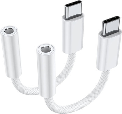 USB Type C to 3.5Mm Female Headphone Jack Adapter (2-Pack), USB C to Aux Audio D