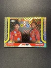 2025 Topps Chrome F1 DUO Charles Leclerc Lewis Hamilton Gold Checker 42/50 XV44