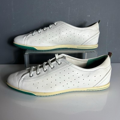 Damen - ECCO - Tennis Style Sneaker - weißes Leder - Größe 9 / 42
