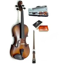 New Student 16.5" Solid Wood Viola Outfit with Lightweight Case, Bow and Rosin