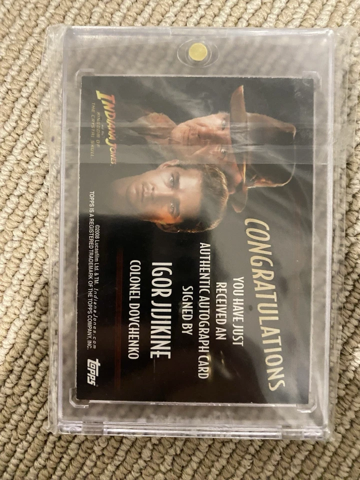 IGOR JIJIKINE INDIANA JONES CRYSTAL SKULL TOPPS 2008 AUTO Retail SSP Version - Image 4 of 4