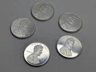 5x 1990 Lincoln Cent Penny Design 1 Troy Oz. .999 Silver Round Virg Marshall III