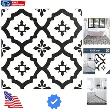 FP2480 Comet Peel Stick Floor Tiles, Black