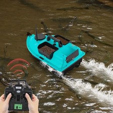 2* 5200mAh RC Fishing Bait Boat 600m Dual Motor For Sea Lake River LED Light