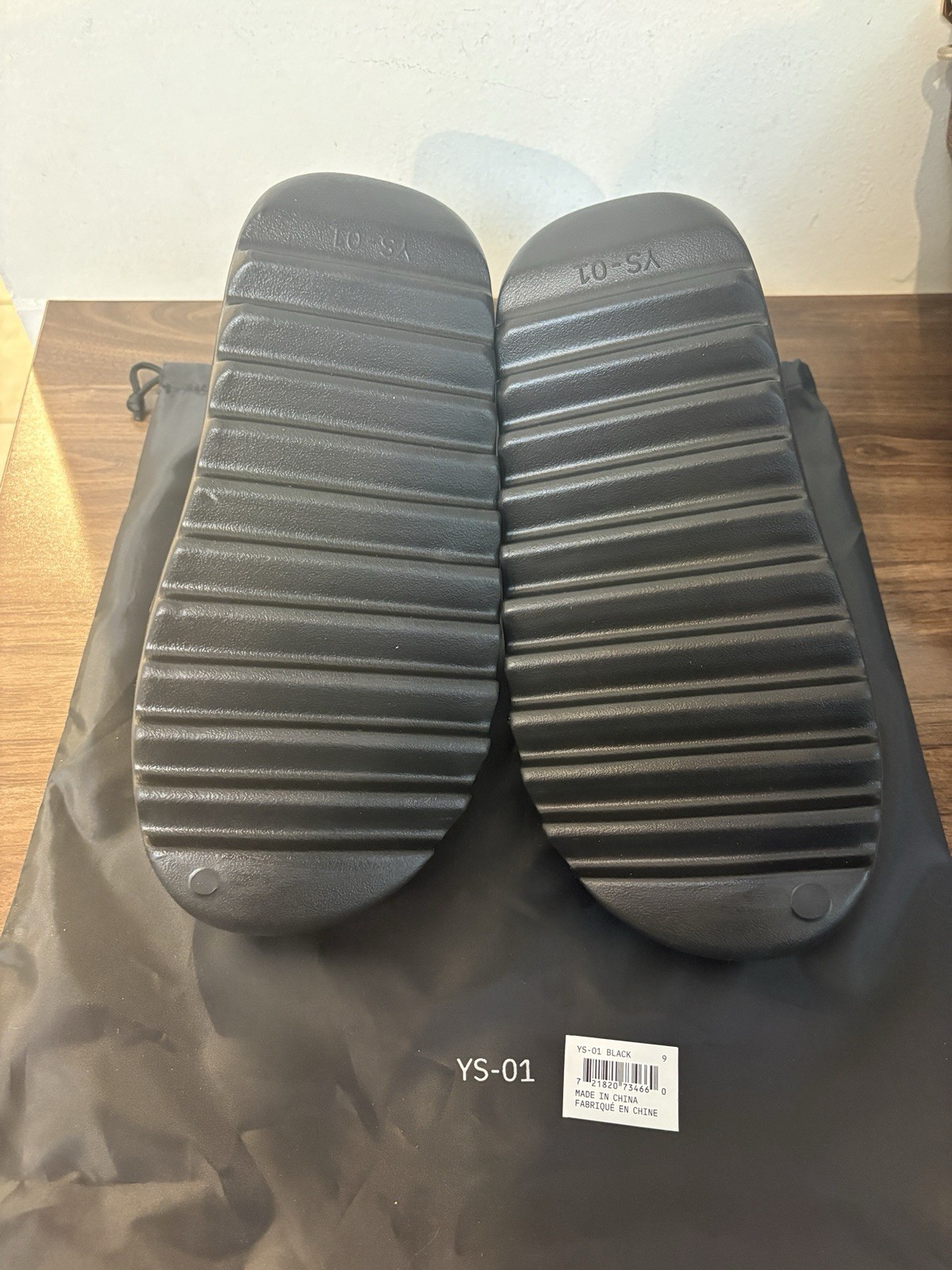 YEEZY SLIDE YZY YS-01 BLACK SIZE 9 thumbnail 3