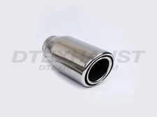 Stainless Steel Exhaust Tip Slanted Double Layer 2" Inlet 3" Outlet 6.25" Long