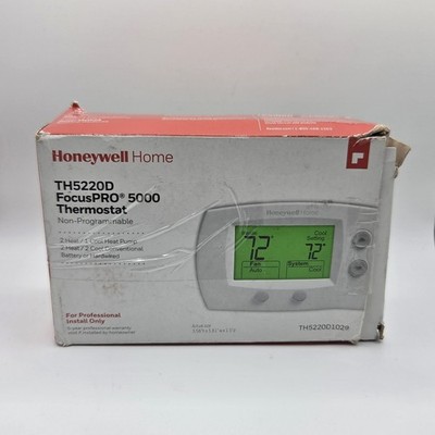 Honeywell Home FocusPRO 5000 Digital Thermostat TH5220D1029, Push Button, 24V
