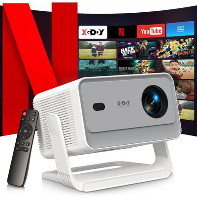XGODY 4K Projektor Android 14.0 Beamer LED WiFi Bluetooth Heimkino 25000 Lumen