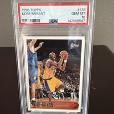 1996-97 Topps - KOBE BRYANT #138 - Rookie Card  PSA 10 GEM MT. rookie card picture