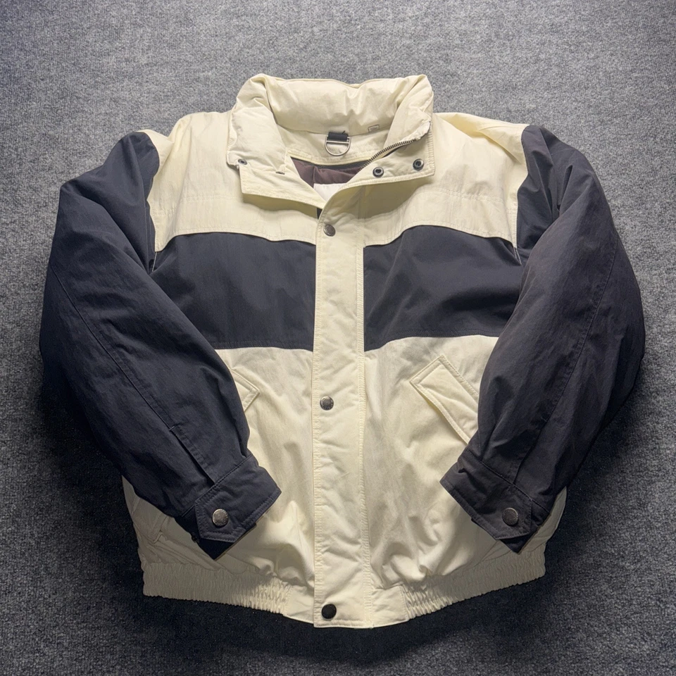 Vtg 90’s London Fog Down Black And White Ski Jacket Puffer Coat Men’s Size M - Image 2 of 4