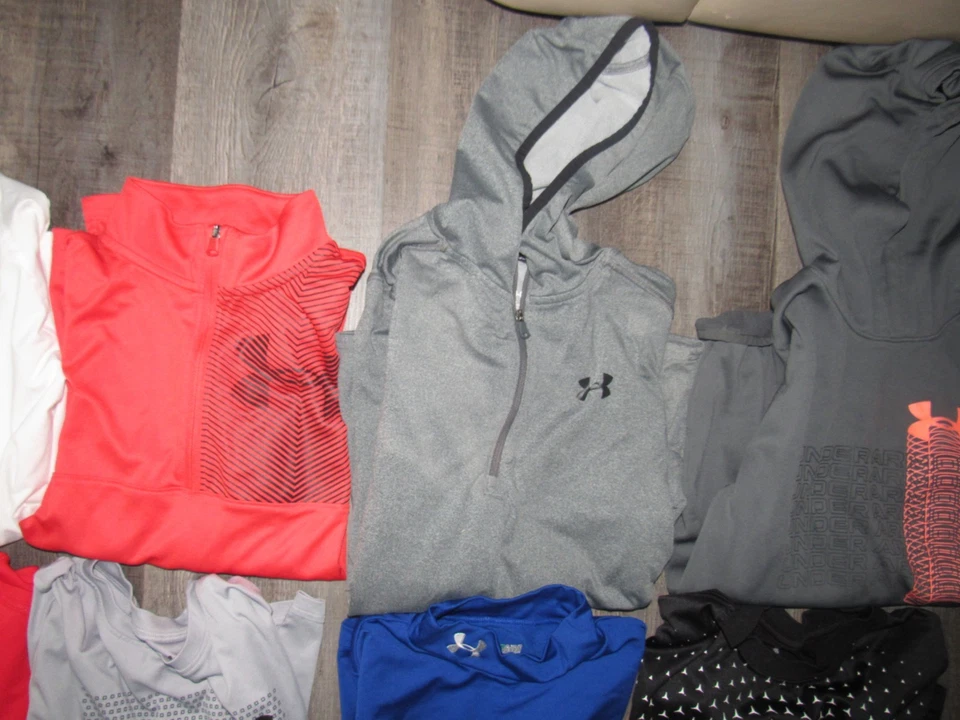 21 Pc UNDER ARMOUR NIKE Boy's Large 14 16 Lot Hoodies Shirts Shorts Pants Jkt - Image 3 of 4