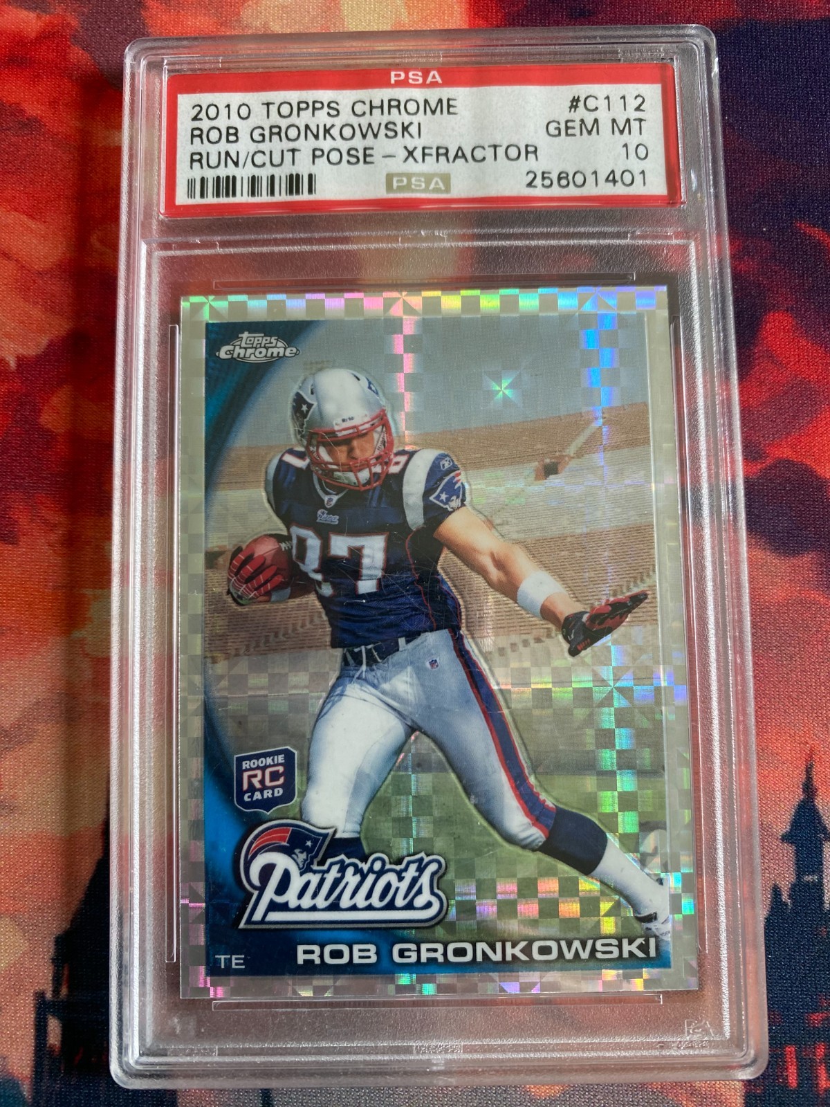 2010 Topps Chrome Rob Gronkowski XFractor Rookie Card PSA 10