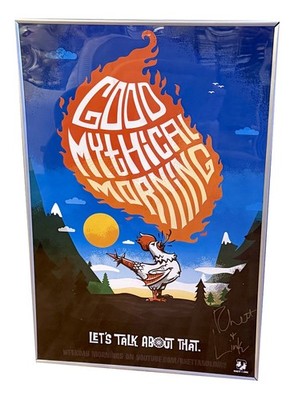 rhettのページです Good Mythical Morning Poster HAND SIGNED Rhett and Link! Autograph