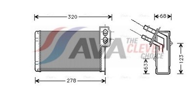 AVA Clever Choice Wärmetauscher Innenraumheizung RT6048 für 19 RENAULT MEGANE 1
