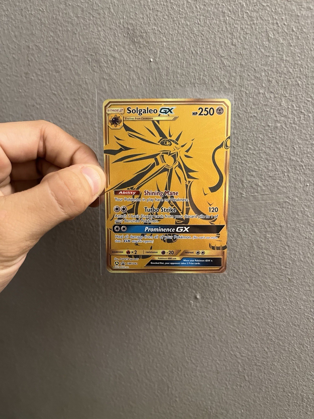 Solgaleo GX SM104A -NM- Sun & Moon Holo Pokemon TCG