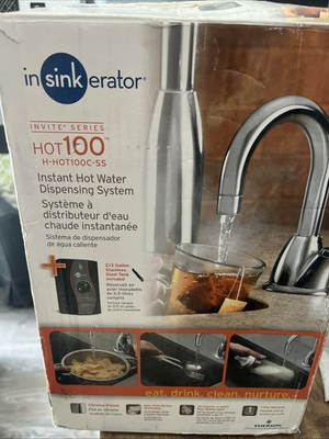 #ad InSinkErator H HOT100C SS Push Button Instant Hot Water Dispenser $180.00