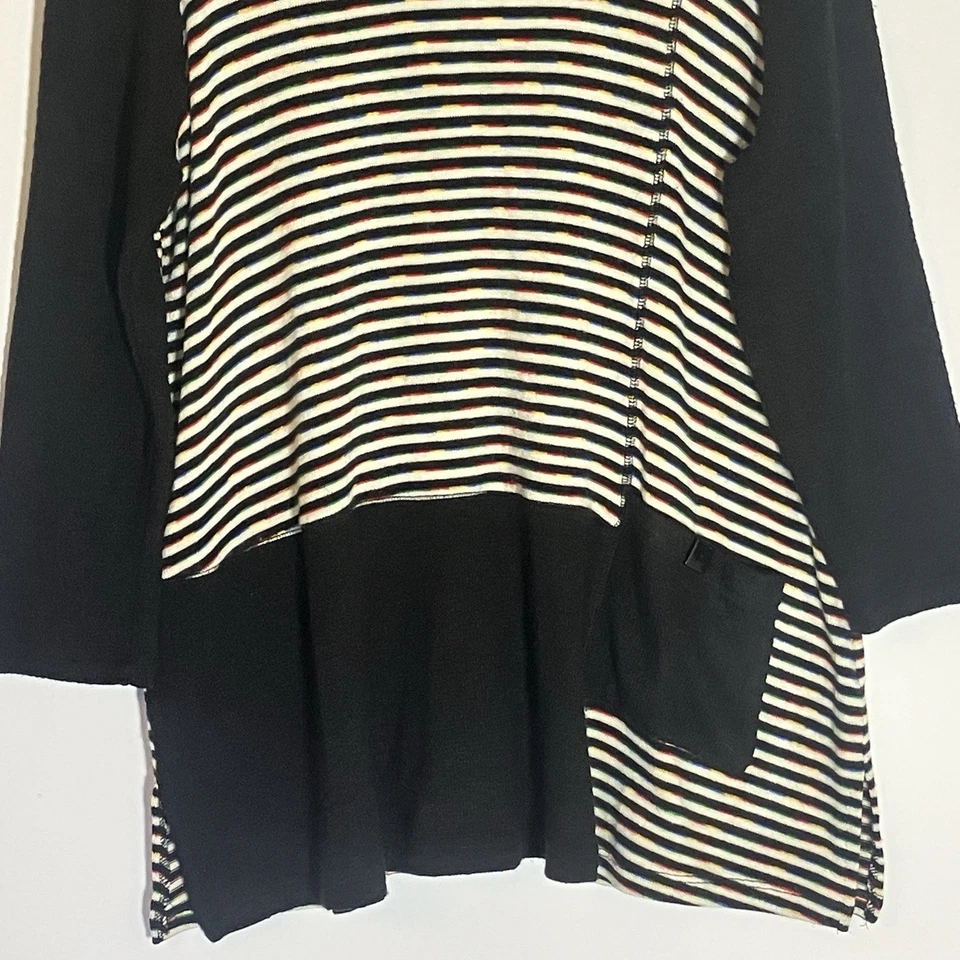 Suéter Ali Miles Mujer Grande Multicolor Lagenlook Artístico Colorido Bolsillo Capucha L Foto 3 de 4