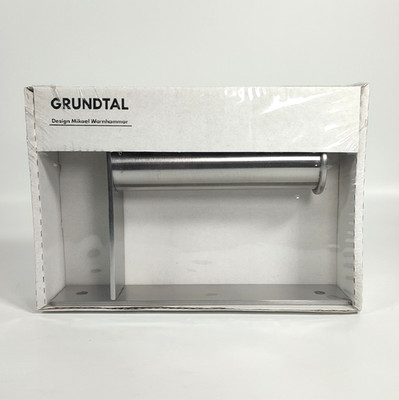 IKEA Grundtal Toilet Roll Holder 200.478.98 Stainless Steel New | eBay