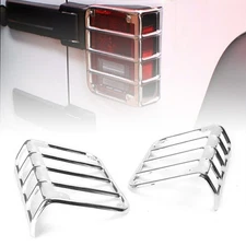 Pair Chrome Steel Rear Tail Light Guard Cover for JEEP WRANGLER JK 07-16
