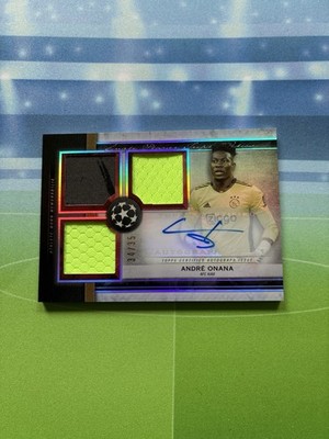 2020-21 Topps Museum UCL Triple Relic Auto Andre Onana /35 Ajax
