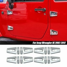 Chrome Door Hinge Cover Protection Trim Accessories For Jeep Wrangler Jk 2007-17