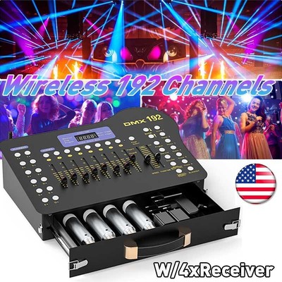 Wireless 192Channel Operator Console Controller W/4x Receiver DMX Stage DJ Light