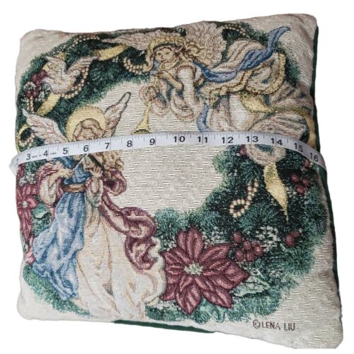 Lena Liu Decorative Decorative Christmas Angels Throw Pillow NeedlePoint - Picture 4 of 7