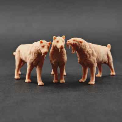 3D Printing Unpainted 1/35/18 Scale Tiger Animal Hollow Resin Scene Model 3/Pc