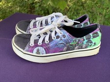 MONSTER JAM Sneakers Grave Digger Skull Big Truck Shoes Boys Girl Size 1 sj8m7