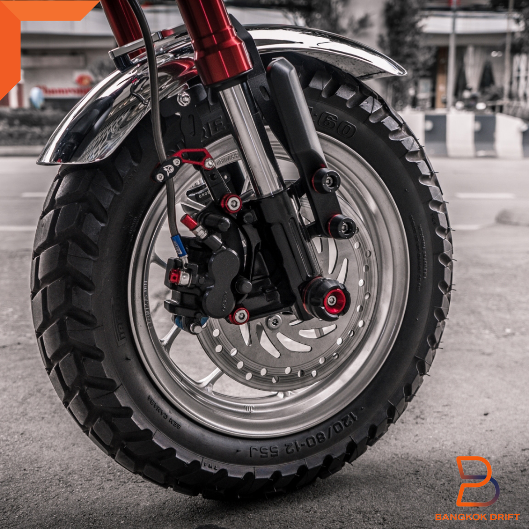 BLACK CNC LOWERING FRONT FENDER MUD GUARD KIT FOR HONDA MONKEY Z