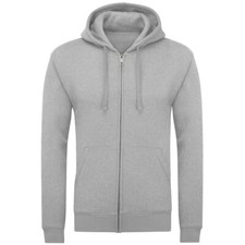Mens Full Zip Fleece Hoodie Hooded Sweatshirt Casual Jacket S-5XL Black Grey Top