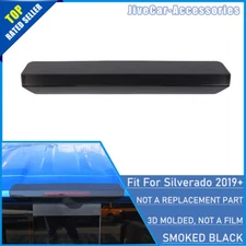 ✅ Smoked Black 3RD Taillight Fog Mirror Light Trim Cover For Chevy Silverado 22+