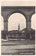 L340 Germany Luftkurortt Traunstein Bridge RPPC vintage postcard