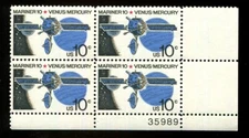 US Plate Block MNH # 1557  10c Mariner 10 * Venus   35989 LR, 7c775
