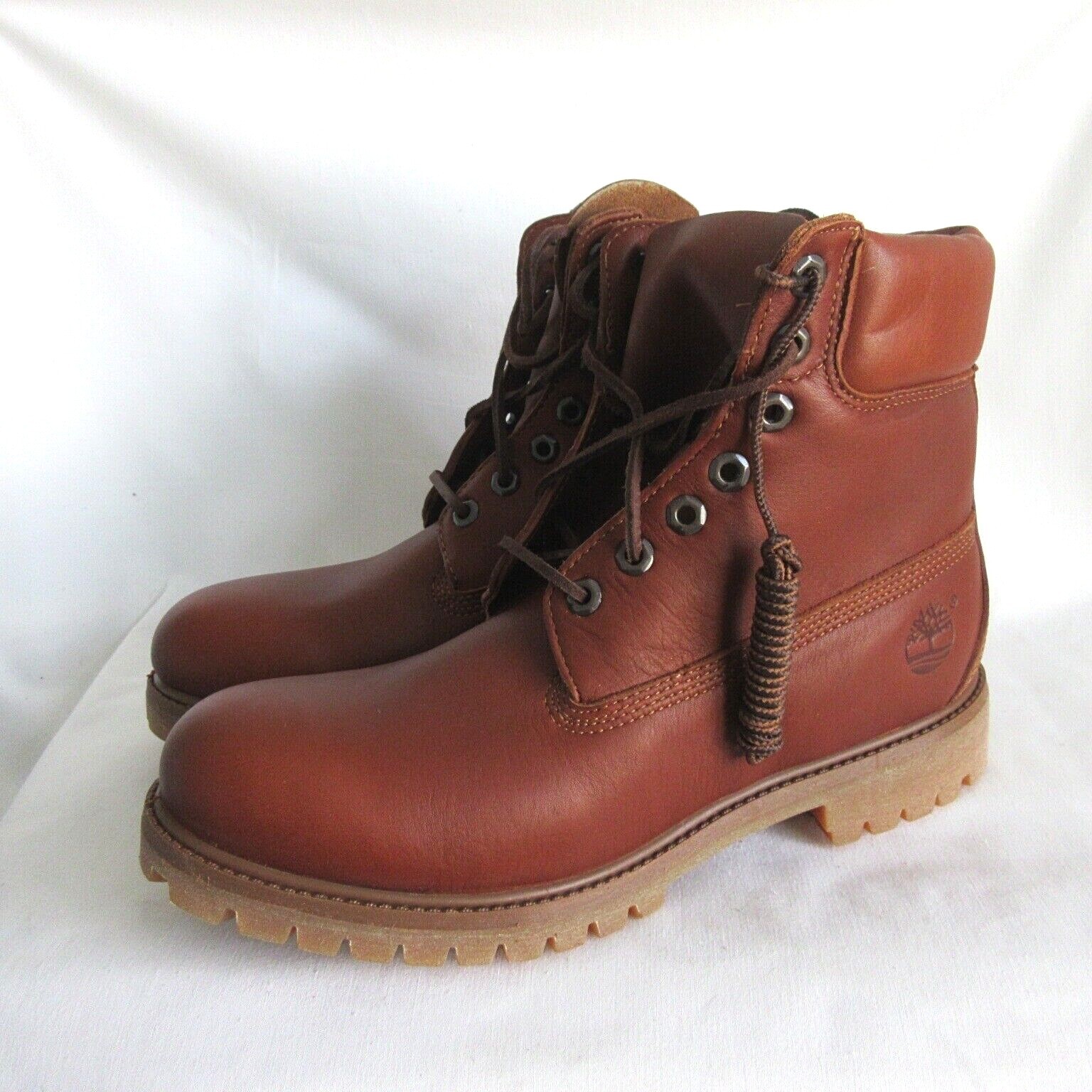 Rare Timberland Men's 6 Cognac Brown Leather Boots Sz 9.5 M image 5