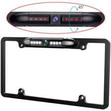 US License Plate Metal Frame Rear View Backup Camera HD CMOS LED Night Vision