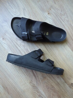 Birkenstock Arizona Exquisite Nubuck Tumbled Leather Sandals Mens 13-13.5 EU 46